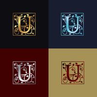 Letter U Decorative Logo vector