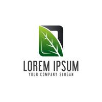 Logotipo de hoja natural. Jardín paisajismo logo diseño concepto templa vector