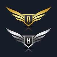 Logotipo del emblema de la letra B
