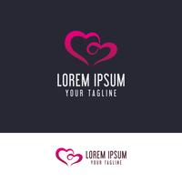 Pareja amor plantilla de concepto de diseño de logotipo vector