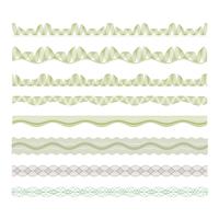 guilloche decorative borders set vector