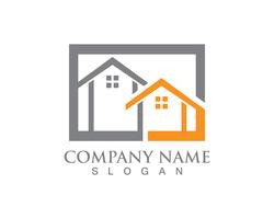 Casa simple casa iconos de logotipo de bienes raíces vector