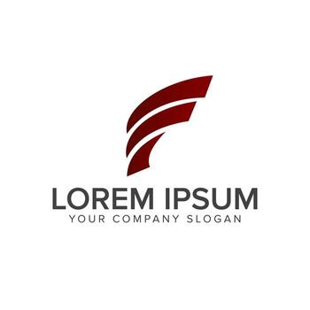 letter F logo. Architectural Construction logo design concept te vector