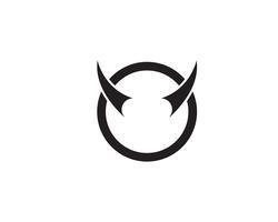 Iconos de plantilla de logotipo y símbolos de cuerno de toro