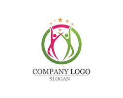 Plantilla de logotipo y símbolos para personas de la comunidad vector