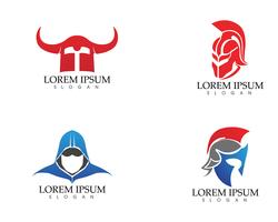 Gladiator mask warior logo and symbols template