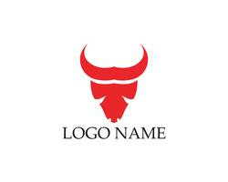 Aplicación de iconos de logotipo y símbolos de cuerno de toro vector