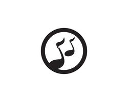 Music note symbols logo and icons template vector