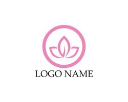Belleza Vector flores diseño logo plantilla icono