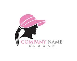 Hat woman vector symbols logo black color