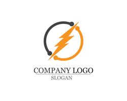 lightning icon logo and symbols vector template