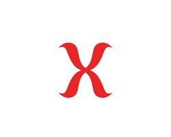 X carta Logo plantilla vector icono de diseño