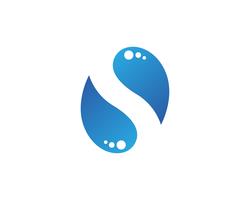 Símbolo de la ola de agua e icono Logo plantilla vector ...