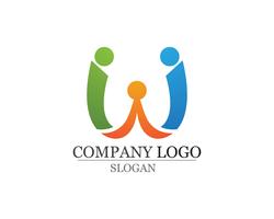 Adopción y cuidado de la comunidad Logo plantilla vector iconos