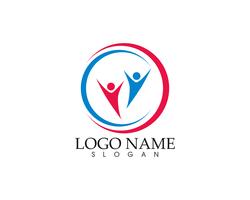 Plantilla de logotipo y símbolos de icono de vector de comunidad