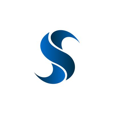 letter s logo. Technology logo design concept template