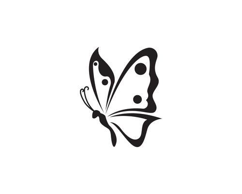 Set with white butterflies Royalty Free Vector Image