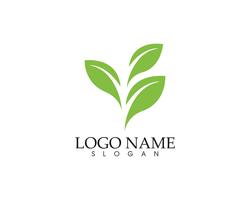 Ecología vector icono logotipo y plantilla de símbolo