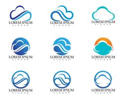 Cloud logo template vector illustration design icons