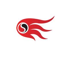 Logotipo de fuego iconos de plantillas de logotipo y símbolos calientes vector