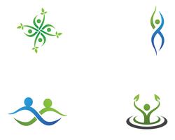 Iconos de plantillas de logotipo y símbolos de personas de la comunidad vector