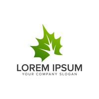 leaf green logo. Environmental and Landscaping Garden logo desig vector