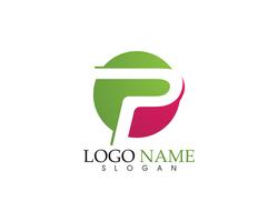 P logo design vector Business corporate letter