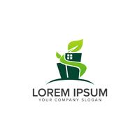 green building construction logo design concept template vector