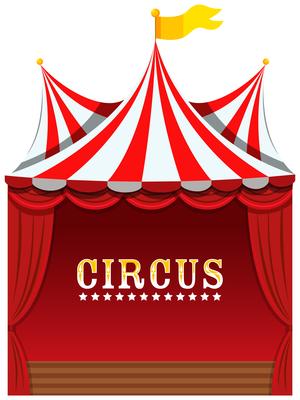 A cute circus on white background