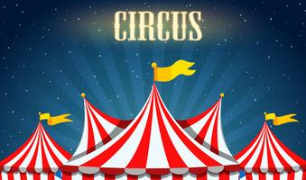 Un borde de circo en blanco
