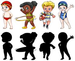 Set of different kids vector