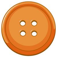 Orange button isolated background vector