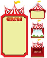 Set of circus template vector
