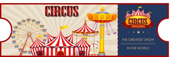 A circus ticket template vector