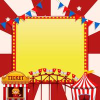 A circus note template vector