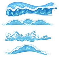 Set of different wave design vector