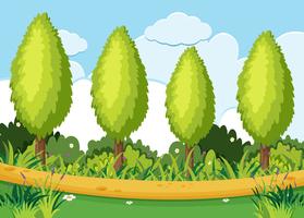 A green nature landscape vector