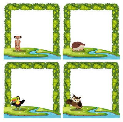 Set of animal nature template