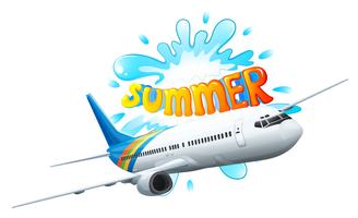 An airplane adventure for summer vector