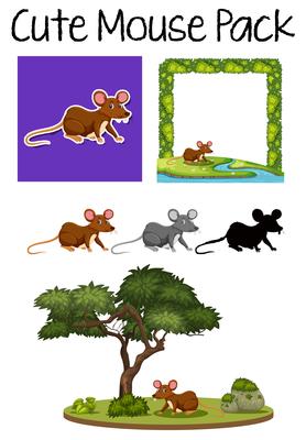 Cute mouse pack set 