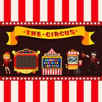 Circus concept with stalls vector