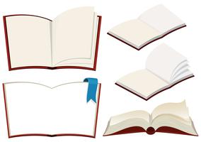 Set of book on white background vector