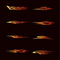 fire flames in tribal style for tattoo, vehicle and t-shirt deco vector