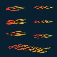 fire flames in tribal style for tattoo, vehicle and t-shirt deco vector