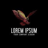 luxury bird logo design concept template vector