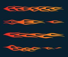 fire flames in tribal style for tattoo, vehicle and t-shirt deco vector