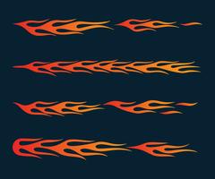 fire flames in tribal style for tattoo, vehicle and t-shirt deco vector