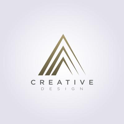 Abstract Triangle Vector Illustration Design Clipart Symbol Logo Template