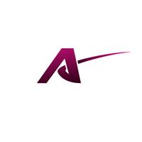 letter A logo design concept template vector