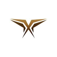 luxury letter x logo design concept template vector